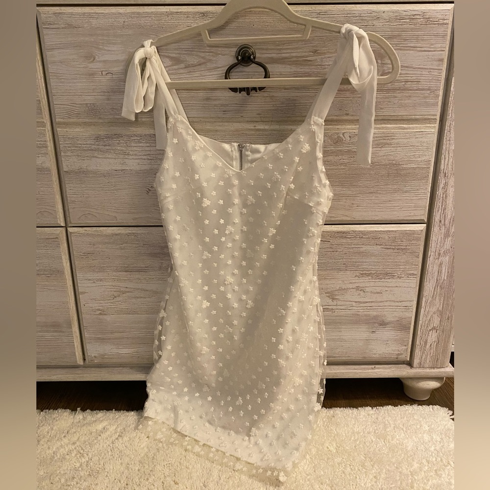 White mini dress